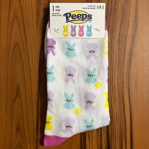 Peeps Brand Peeps Crew Socks Fits Shoe Sizes 5-9.5 NWT